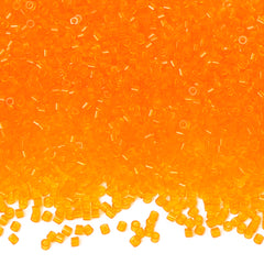 Transparent Light Orange Yellow Color Hight Quality Glass Cylinder Seed Beads 1.6 MM Size BS1019