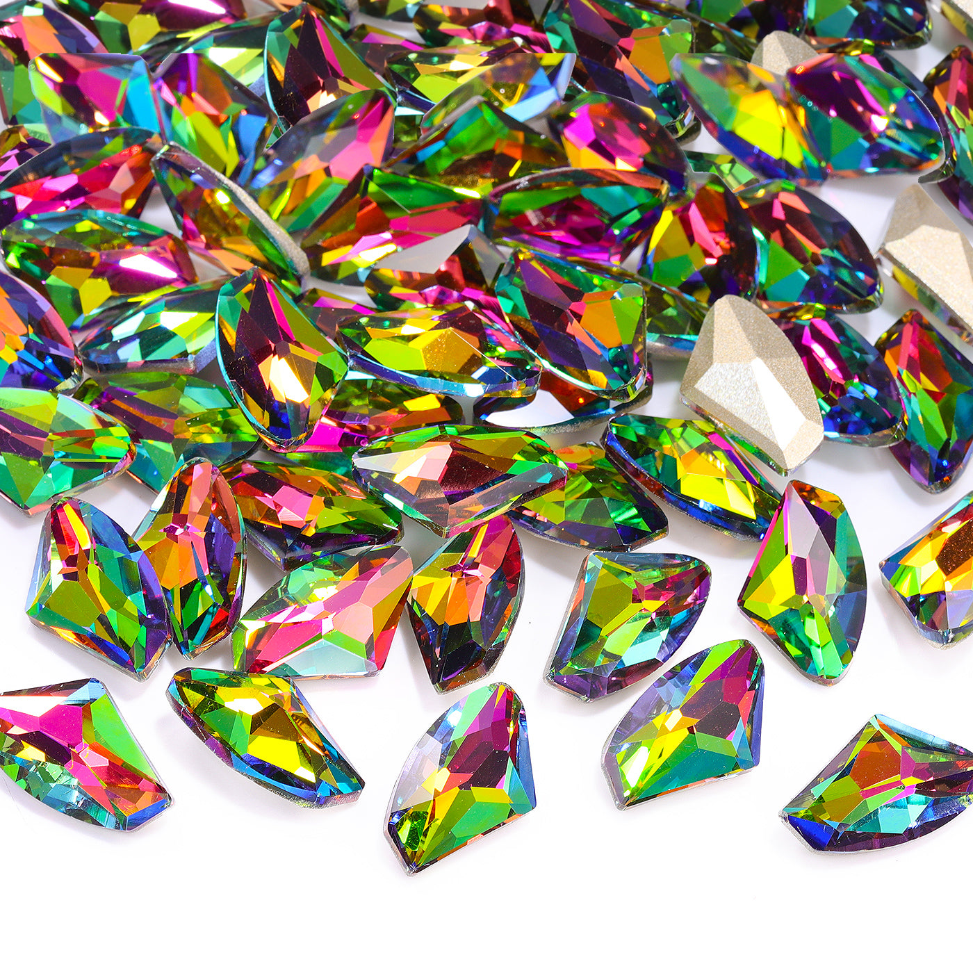 Vitrail Medium Galactic Shape High Quality Glass Pointed Back Fancy Rhinestones