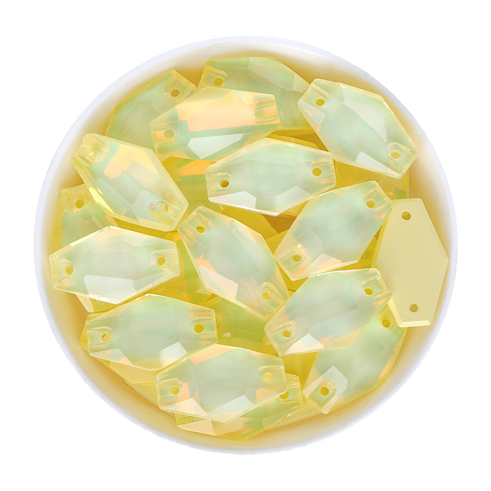 Jonquil AM Hexagon Shape High Quality Glass Sew-on Rhinestones