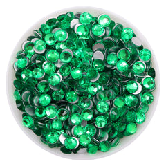 Grass Green Glass FlatBack Rhinestones Silver Back WholesaleRhinestone