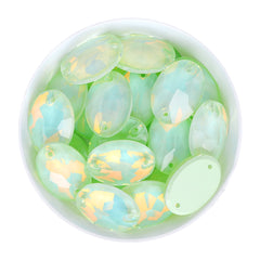 Light Azore AM Oval Shape High Quality Glass Sew-on Rhinestones