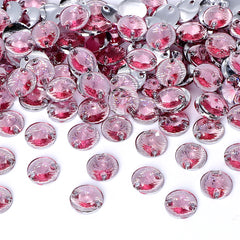 Rivoli Pink Resin Sew-on Rhinestones For Dance Costume