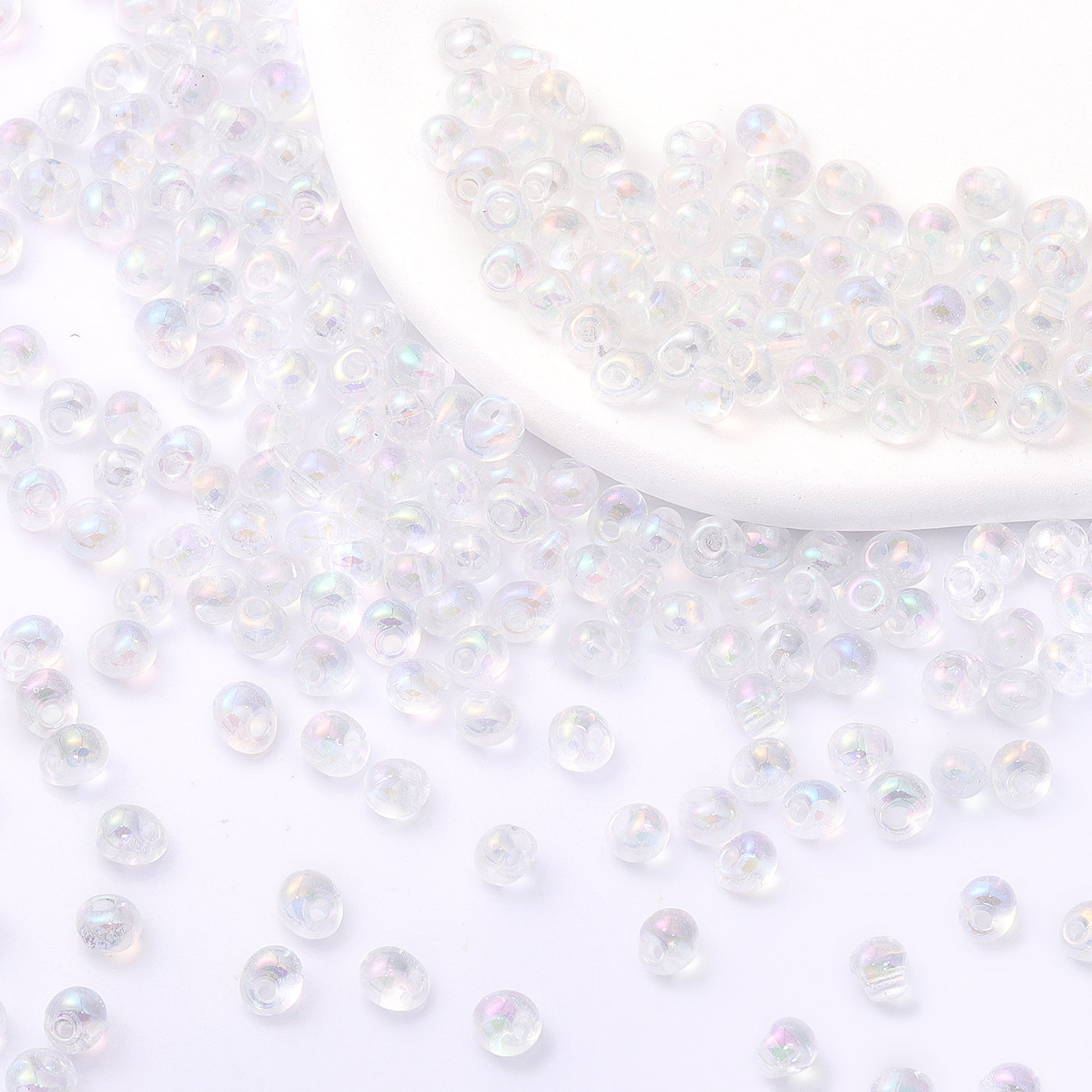 TMAB001 Transparent AB Drop Shape Glass Seed Beads