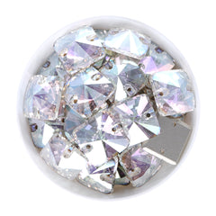 Crystal Transmission Rivoli Square Shape High Quality Glass Sew-on Rhinestones