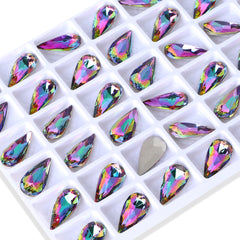 Volcano Teardrop Shape High Quality Glass Pointed Back Fancy Rhinestones