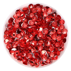 Water Lotus Red Glass FlatBack Rhinestones Silver Back WholesaleRhinestone