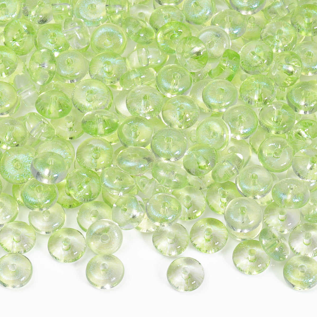 TMTG003 Transparent Candy Series Lucky Buckle Shape Glass Seed Beads