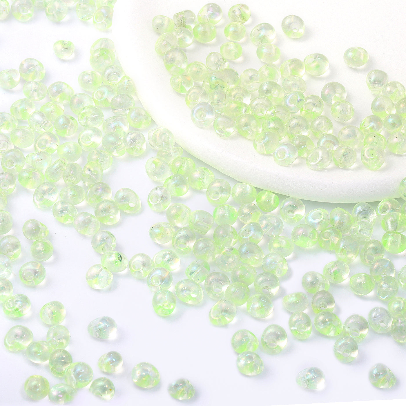 TMAB007 Transparent AB Drop Shape Glass Seed Beads WholesaleRhinestone