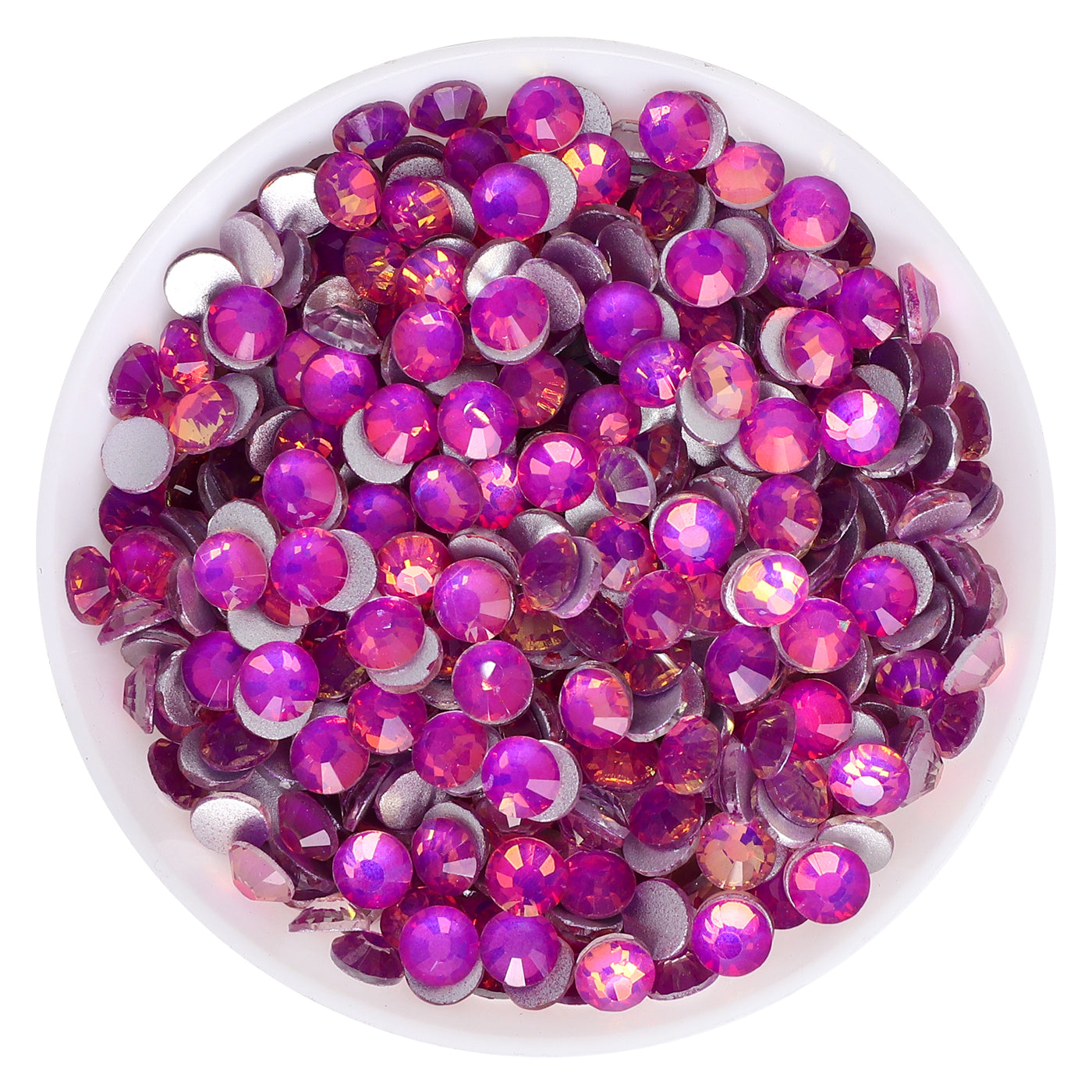 Flashing Purple Glass FlatBack Rhinestones Silver Back WholesaleRhinestone