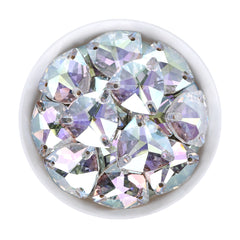 Crystal Transmission Trilliant Shape High Quality Glass Sew-on Rhinestones