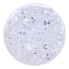 Crystal Unfoiled Glass Flat Back Glue-On Rhinestones 16 Cut Facets