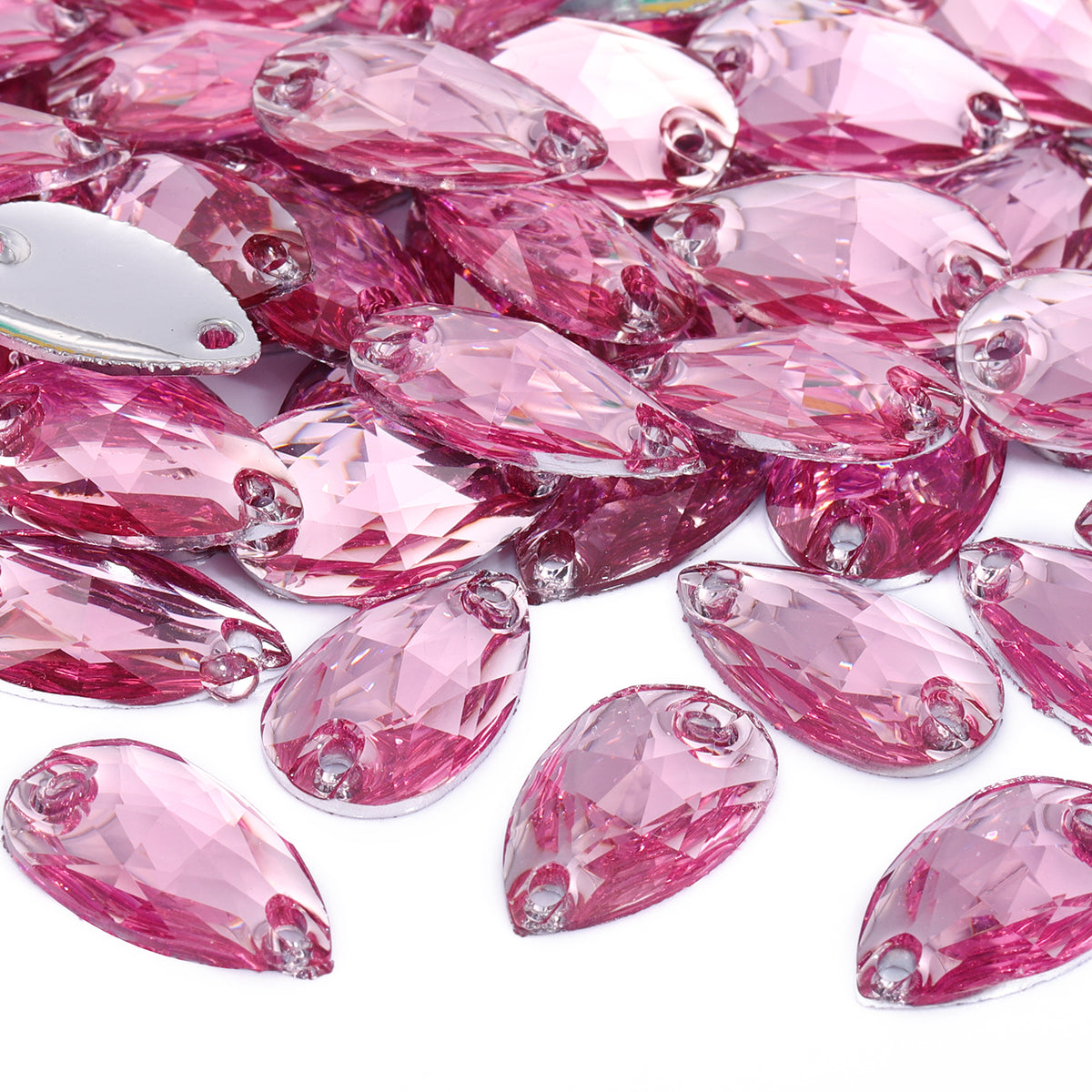 Drop Pink Resin Sew-on Rhinestones For Dance Costume