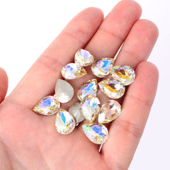 Paradise Shine Pear Shape High Quality Glass Pointed Back Fancy Rhinestones