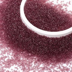 Transparent Light Purple Color Hight Quality Glass Cylinder Seed Beads 1.6 MM Size BS1024