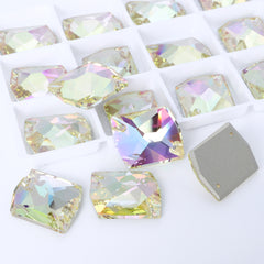 Luminous Green Cosmic Shape High Quality Glass Sew-on Rhinestones