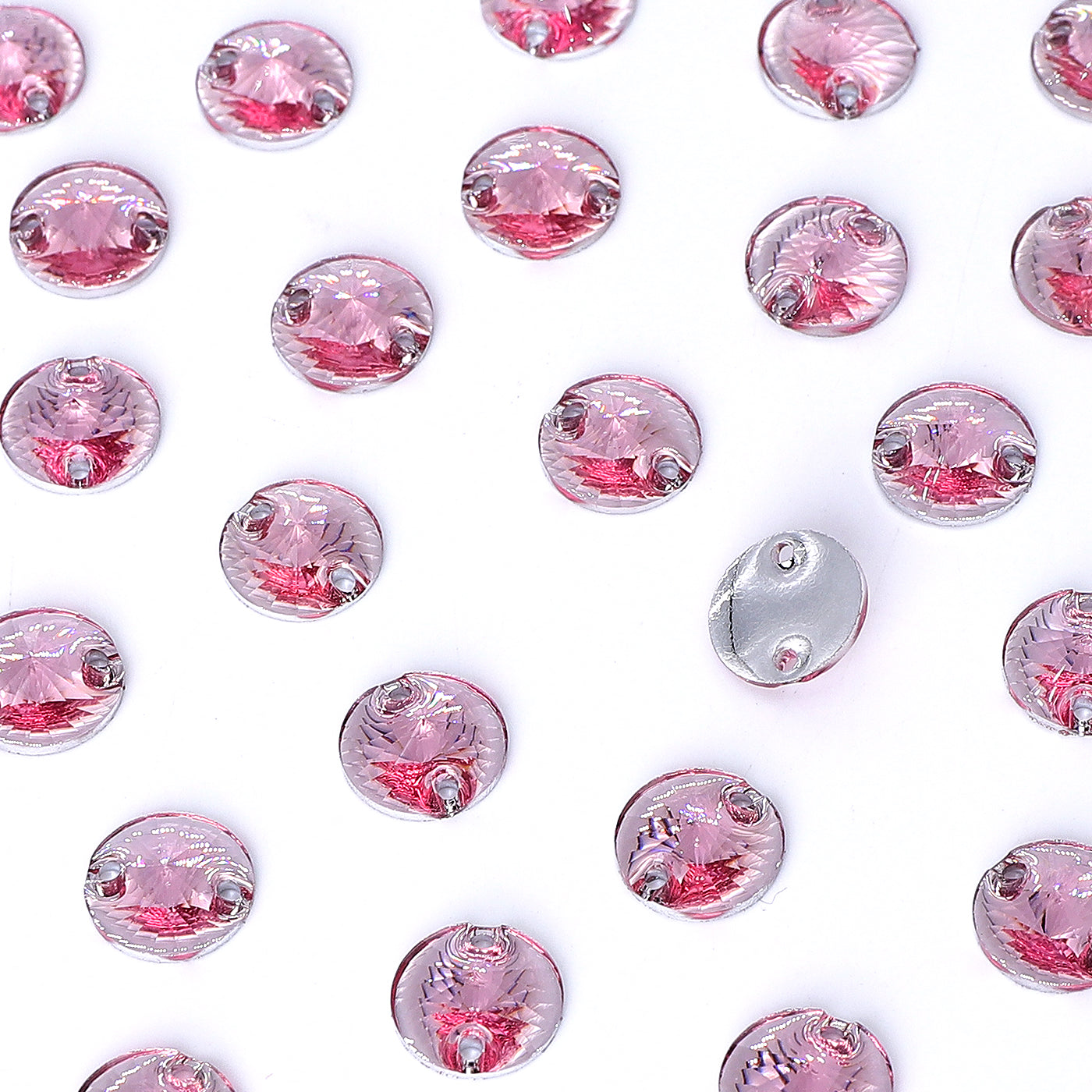 Rivoli Pink Resin Sew-on Rhinestones For Dance Costume