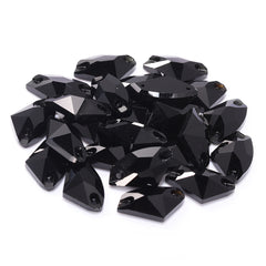 Jet Galactic Shape High Quality Glass Sew-on Rhinestones