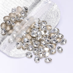 Crystal Oval Shape High Quality Glass Pointed Back Fancy Rhinestones