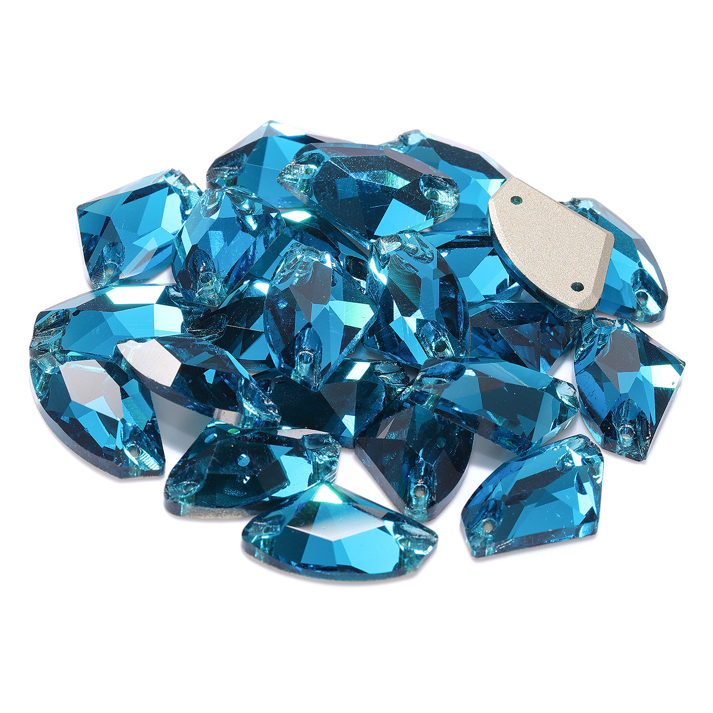 Indicolite Galactic Shape High Quality Glass Sew-on Rhinestones