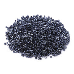 Metallic Dark Blue Luster Color Hight Quality Glass Cylinder Seed Beads 1.6 MM Size JS3003