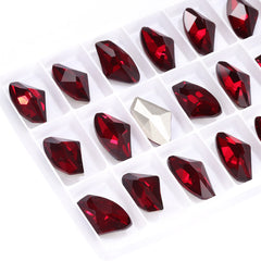 Siam Galactic Shape High Quality Glass Pointed Back Fancy Rhinestones