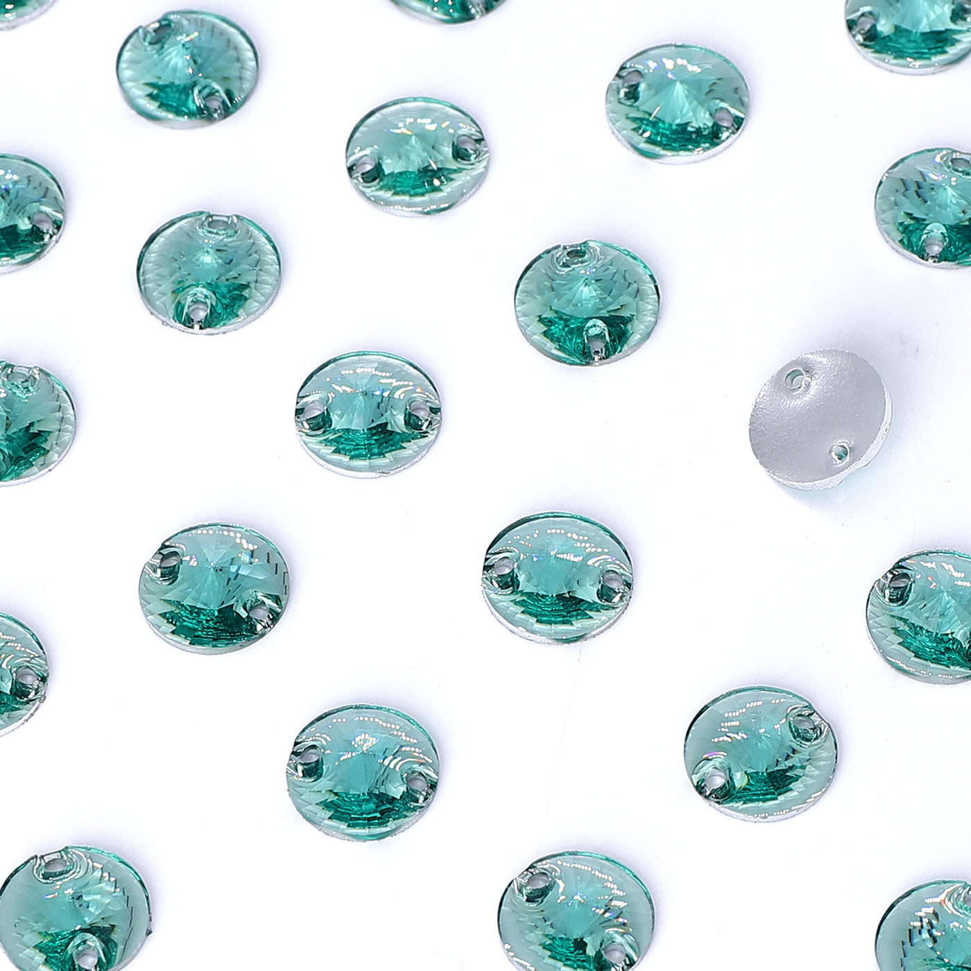 Rivoli Aquamarine Resin Sew-on Rhinestones For Dance Costume