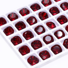 Siam Cushion Square Shape High Quality Glass Pointed Back Fancy Rhinestones