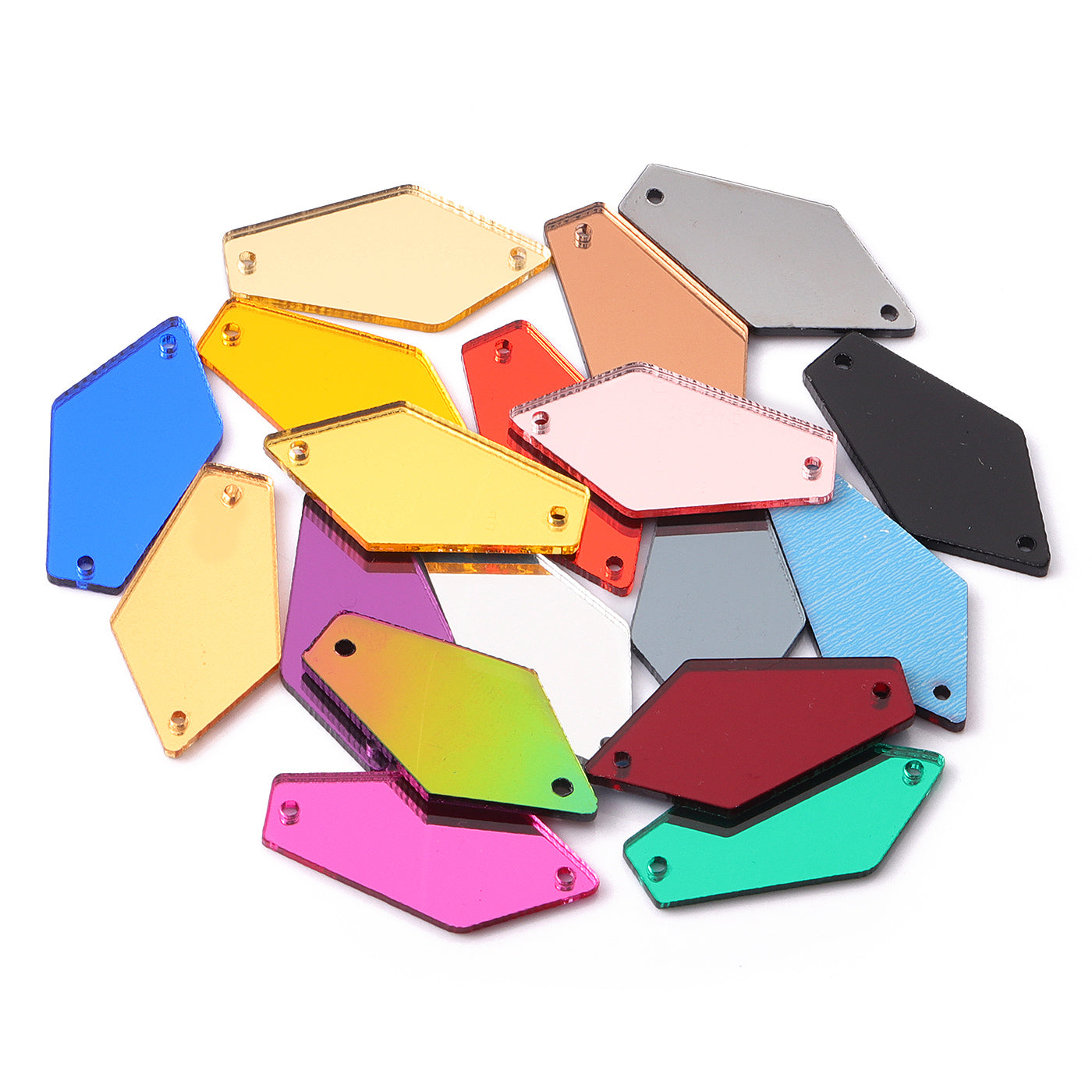 Arrow Shape Multi Colors Acrylic Sew-on Mirror For Dance Costume