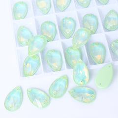 Light Azore AM Drop Shape High Quality Glass Sew-on Rhinestones