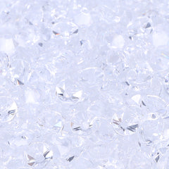 Crystal Unfoiled Glass Flat Back Glue-On Rhinestones 16 Cut Facets