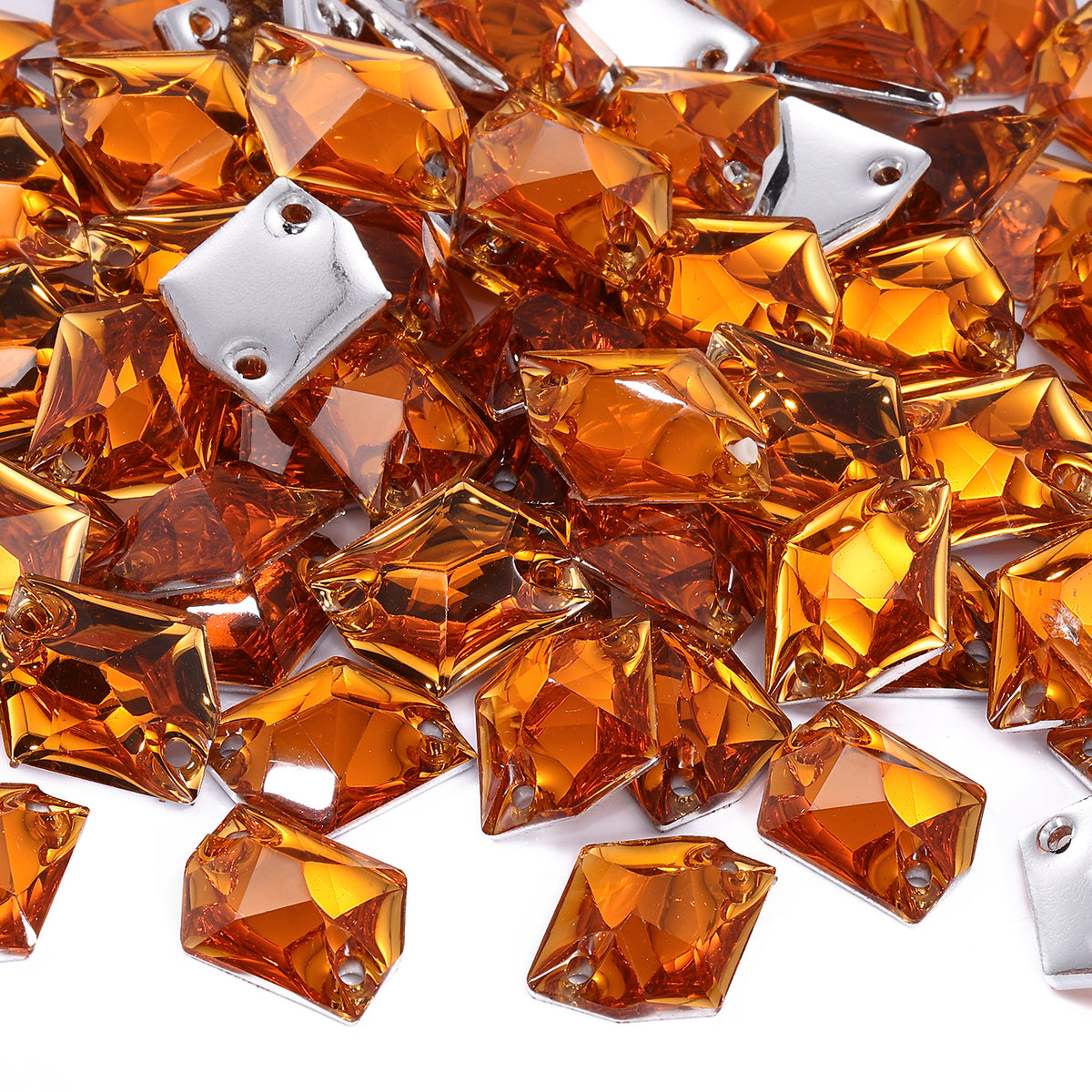 Cosmic Orange Resin Sew-on Rhinestones For Dance Costume