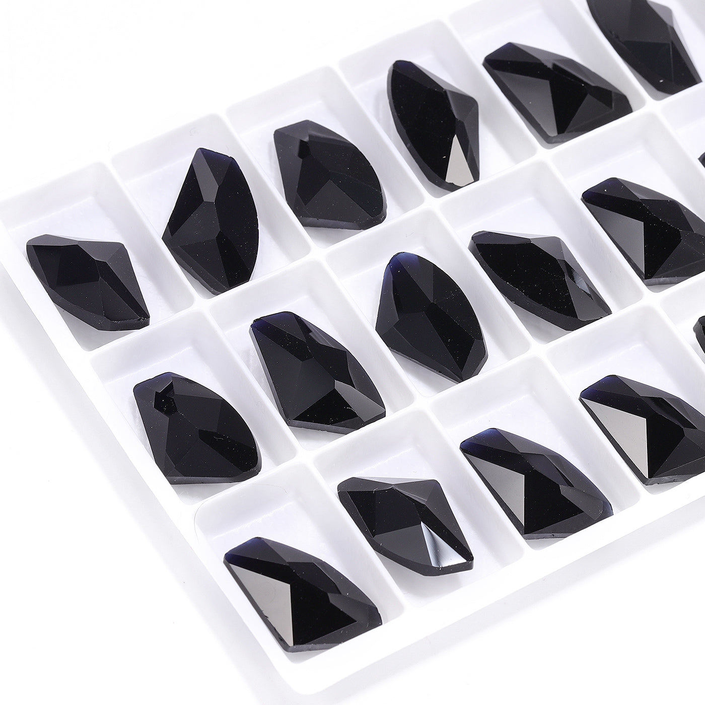 Jet Galactic Shape High Quality Glass Pointed Back Fancy Rhinestones