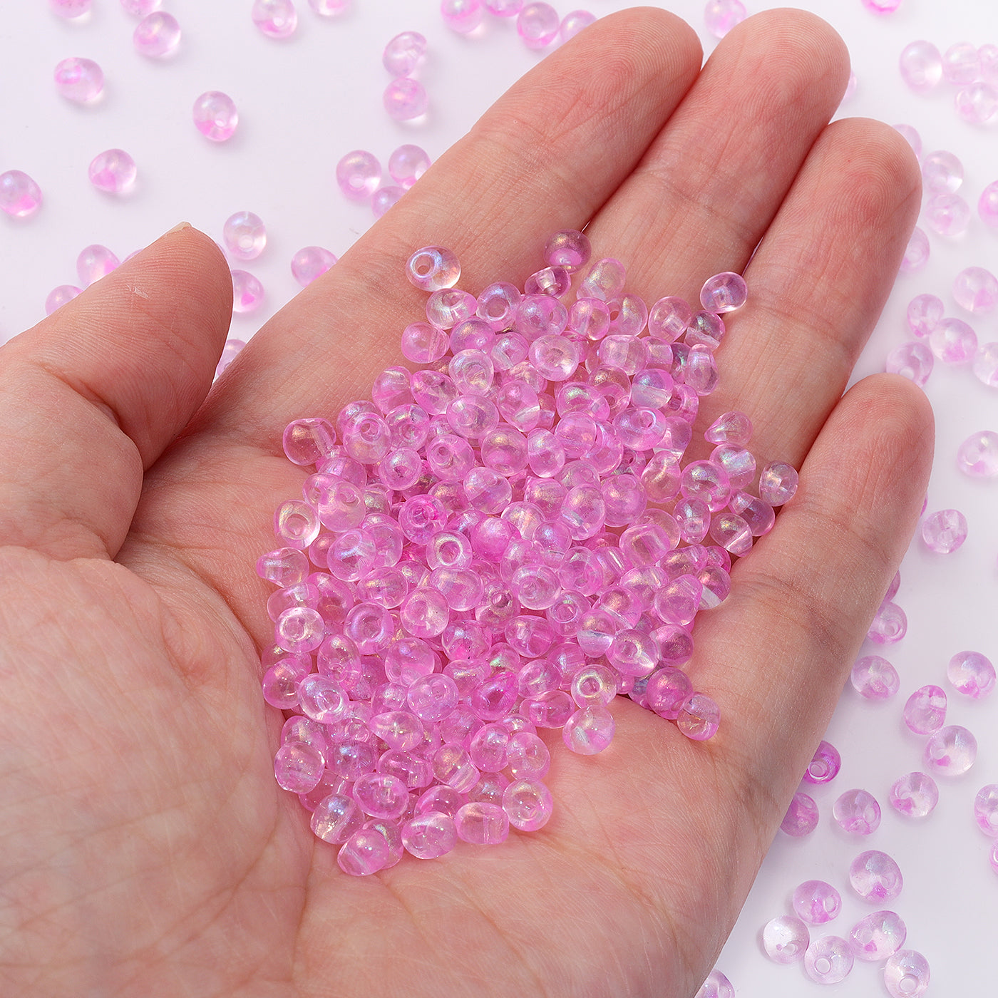 TMAB014 Transparent AB Drop Shape Glass Seed Beads WholesaleRhinestone