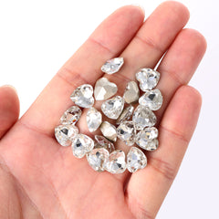 Crystal Heart Shape High Quality Glass Pointed Back Fancy Rhinestones