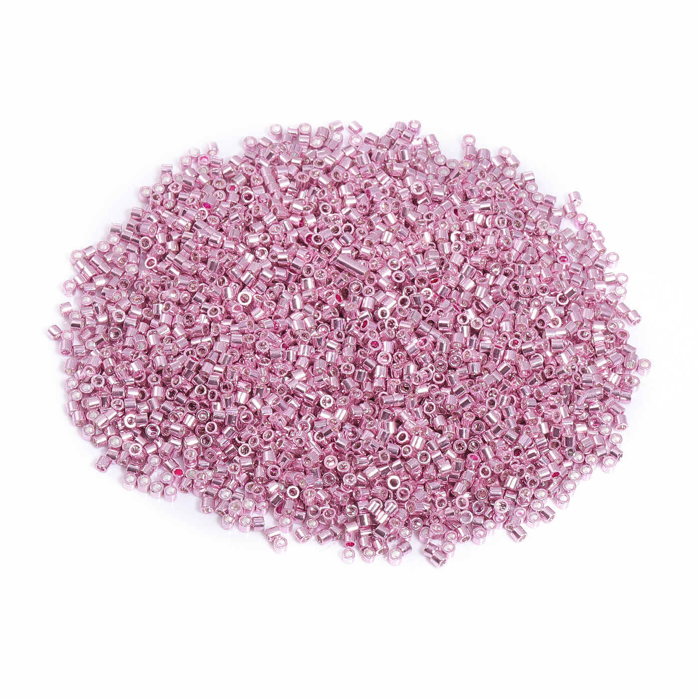 Metallic Pink Luster Color Hight Quality Glass Cylinder Seed Beads 1.6 MM Size JS3013