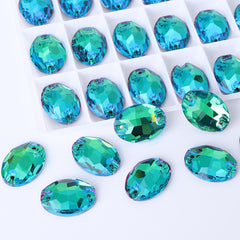 Sphinx Oval Shape High Quality Glass Sew-on Rhinestones