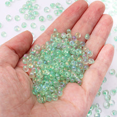 TMAB008 Transparent AB Drop Shape Glass Seed Beads