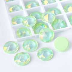 Light Azore AM Rivoli  Shape High Quality Glass Sew-on Rhinestones