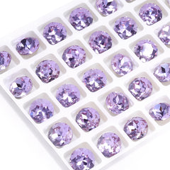 Violet Gemstone Flower Shape High Quality Glass Pointed Back Fancy Rhinestones