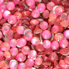 Crystal Rose Pink Glass FlatBack Rhinestones Silver Back WholesaleRhinestone