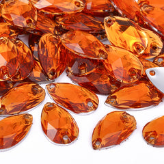 Drop Orange Resin Sew-on Rhinestones For Dance Costume