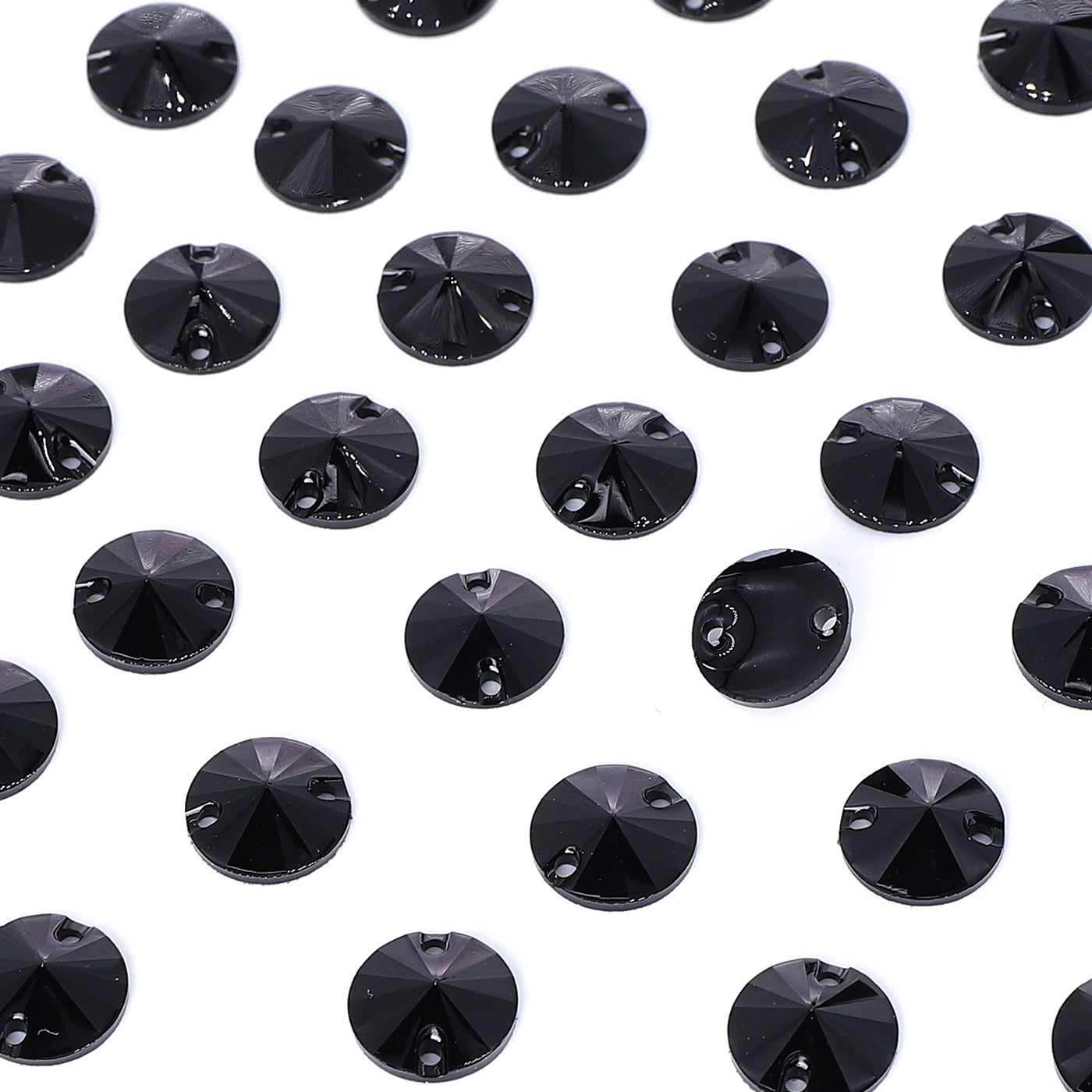 Rivoli Black Resin Sew-on Rhinestones For Dance Costume