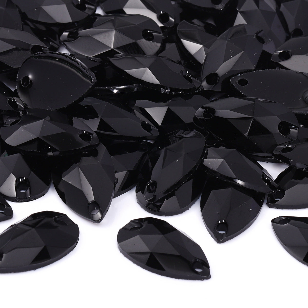 Drop Black Resin Sew-on Rhinestones For Dance Costume