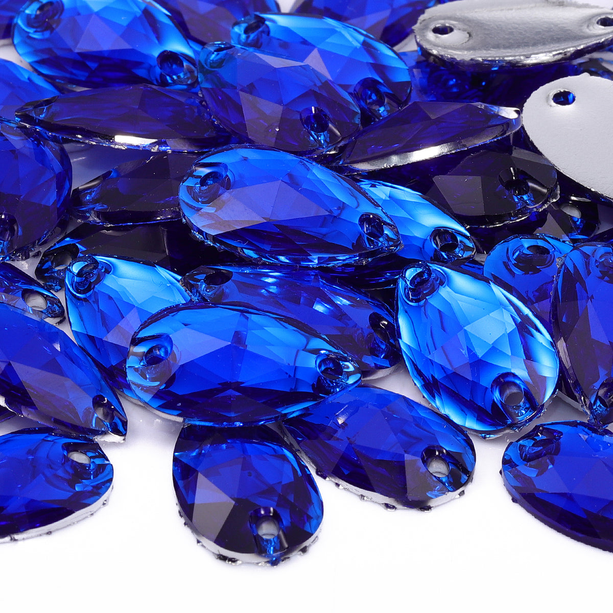 Drop Sapphire Resin Sew-on Rhinestones For Dance Costume