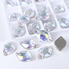 Crystal Transmission Lemon Shape High Quality Glass Sew-on Rhinestones