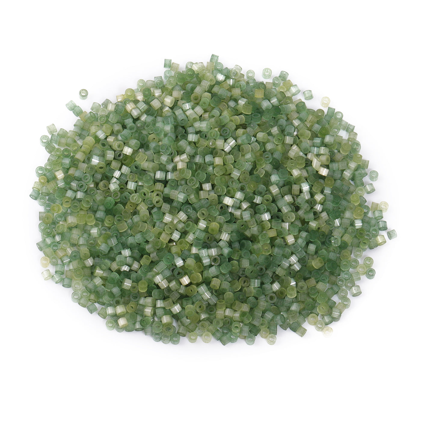 Transparent Olive Green Cat's Eye Color Hight Quality Glass Cylinder Seed Beads 1.6 MM Size MY4004 WholesaleRhinestone