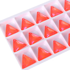 Electric Neon Hyacinth Triangle Shape High Quality Glass Sew-on Rhinestones