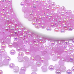 Lavender AB Resin Flat Back Pearls Multi Sizes