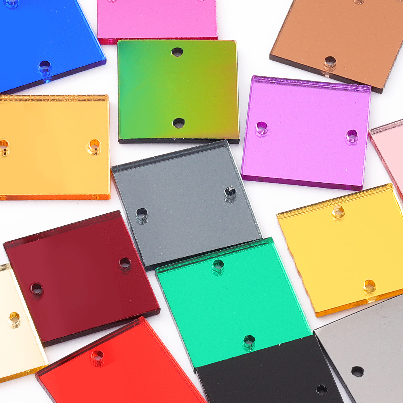 Forma quadrada Multi-Colors Cores acrílico Espelho de costura para fantasia de dança