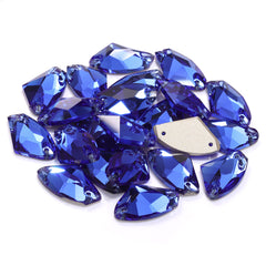 Sapphire Galactic Shape High Quality Glass Sew-on Rhinestones